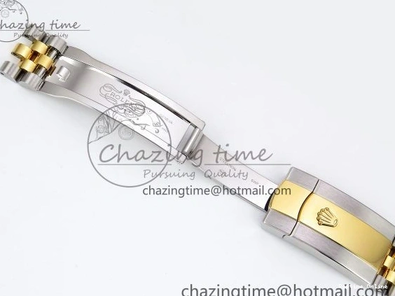 0418 Effortless DateJust 36 126233 Clean 1:1 Best Edition 904L Steel YG Textured Diamonds Dial on SS YG Jubilee Bracelet VR 1500